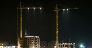 کار با تاور کرین در شب